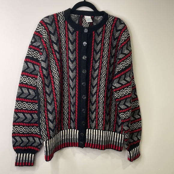 Vintage Pure Wool Sweater Cardigan - Picture 3 of 12